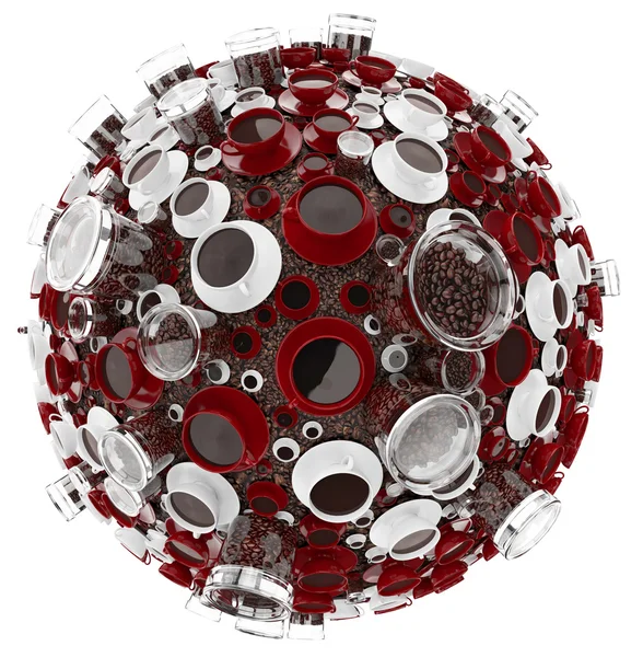 Tasse Kaffee mit Spritzern, isoliert auf weiß — Stockfoto