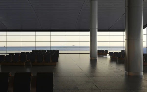 Terminal de pasajeros del aeropuerto moderno — Foto de Stock