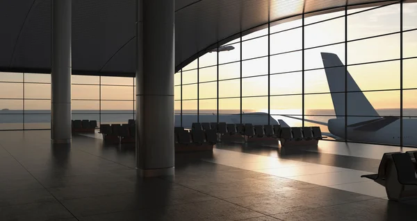 Modern airport passenger terminal — Stock Photo, Image