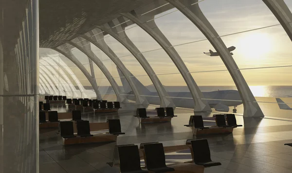 Terminal penumpang bandara modern — Stok Foto