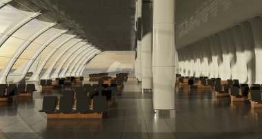 Modern Havaalanı yolcu terminal