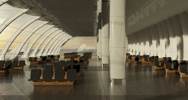 现代机场客运大楼 — 图库照片