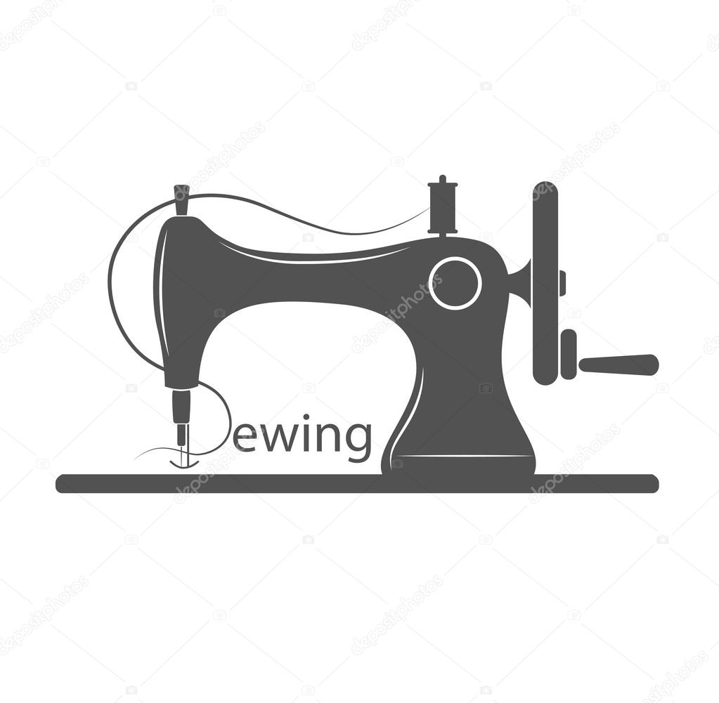 Sewing Machine Logo - vector symbol or icon