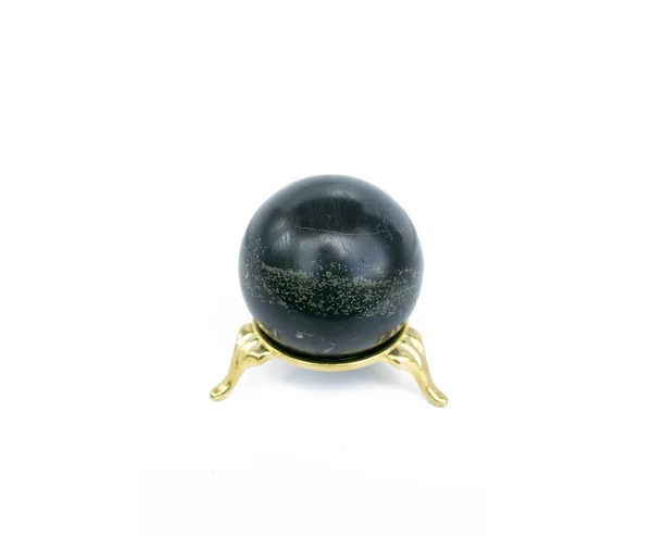 Esfera de mármore shungite pirita — Fotografia de Stock