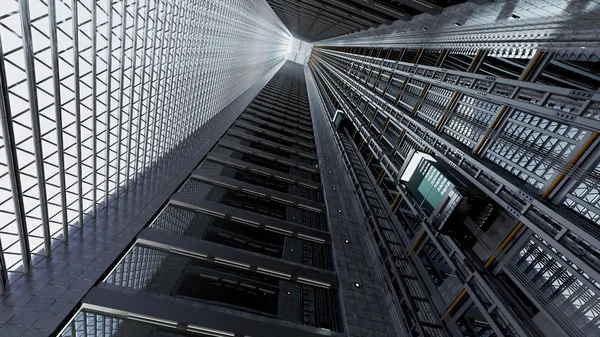 3d rendering. An Elevator shaft — Stock Photo, Image