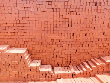 Satmak için kırmızı renkli tuğla stok