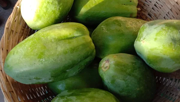 Stok Segar Green Papaya Toko — Stok Foto