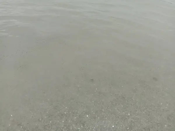 Vue Sur Sable Les Vagues Eau Dans Rivière — Photo