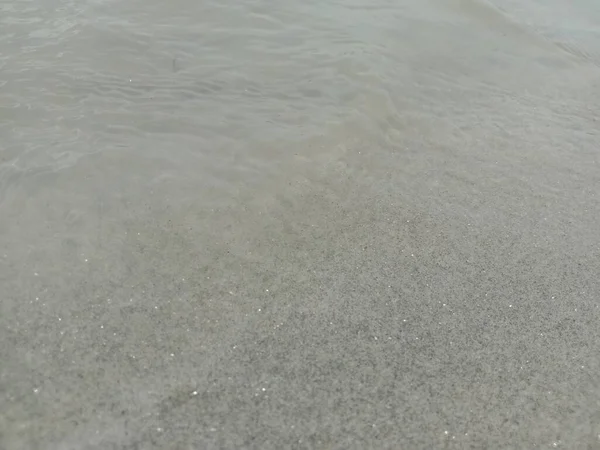 Vue Sur Sable Les Vagues Eau Dans Rivière — Photo