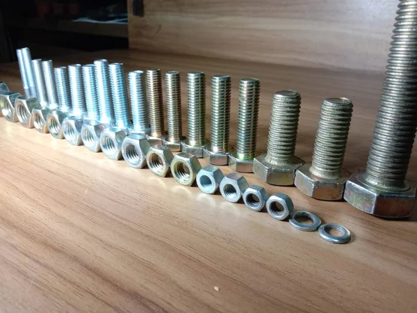 Iron Made Nut Bolt Closeup Για Πώληση — Φωτογραφία Αρχείου