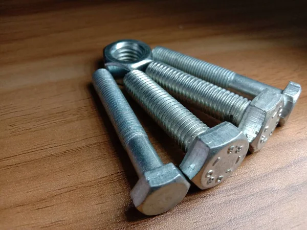 Iron Made Nut Bolt Closeup Για Πώληση — Φωτογραφία Αρχείου