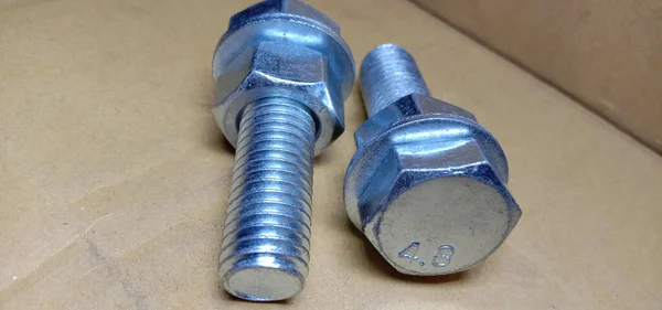 Iron Made Nut Bolt Closeup Για Πώληση — Φωτογραφία Αρχείου