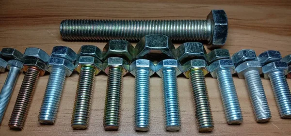 Iron Made Nut Bolt Closeup Για Πώληση — Φωτογραφία Αρχείου