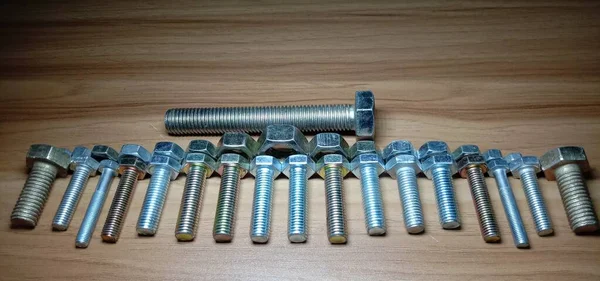 Iron Made Nut Bolt Closeup Για Πώληση — Φωτογραφία Αρχείου