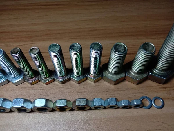 Iron Made Nut Bolt Closeup Για Πώληση — Φωτογραφία Αρχείου