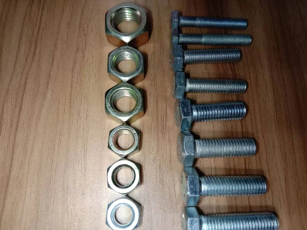 Iron Made Nut Bolt Closeup Για Πώληση — Φωτογραφία Αρχείου