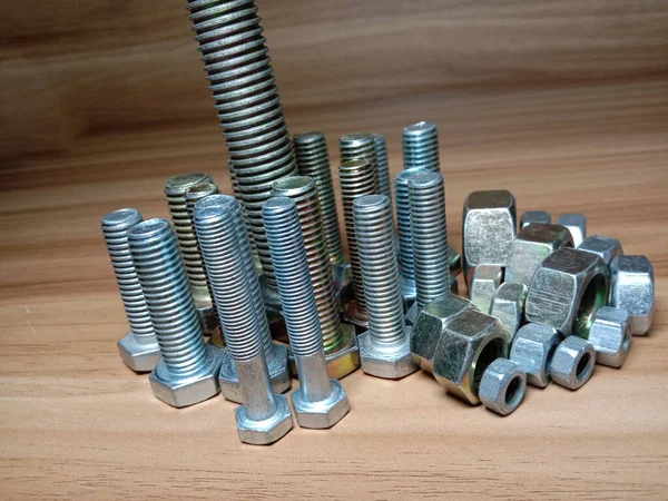 Iron Made Nut Bolt Closeup Για Πώληση — Φωτογραφία Αρχείου