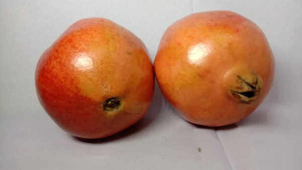 Pomegranate Closeup Gray Background Sell — Stock Photo, Image