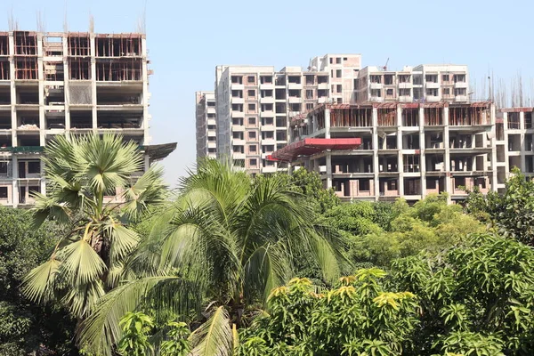 Apartamento Vista Del Edificio Para Vivir Ciudad —  Fotos de Stock