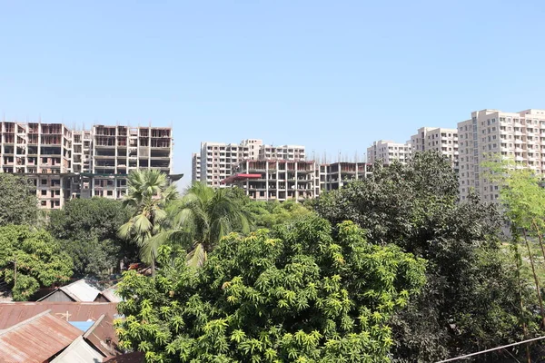 Apartamento Vista Del Edificio Para Vivir Ciudad — Foto de Stock