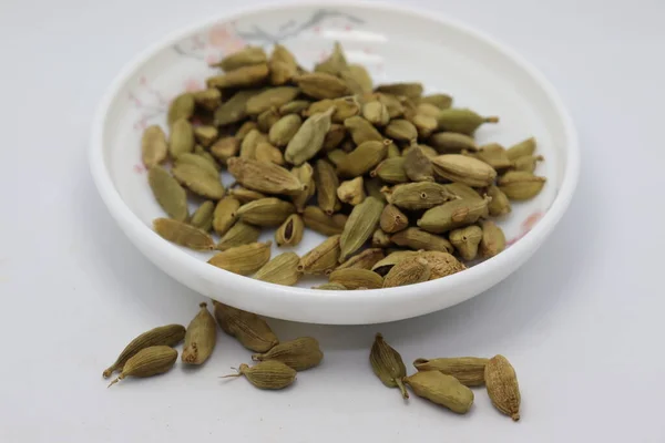 Brodo Cardamomo Verde Sano Piccante Sulla Ciotola — Foto Stock