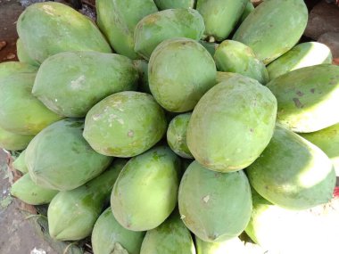 yeşil renkli çiğ papaya stoku