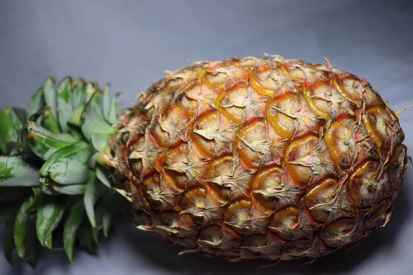 Tasty Healthy Pineapple Closeup White Background — Stock Photo, Image