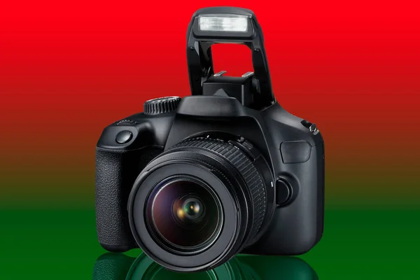 Zwart Gekleurde Camera Close Voor Fotografie — Stockfoto
