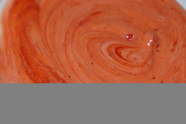 Tasty Tomato Sauce Mixer Closeup Plate — Stock Photo, Image