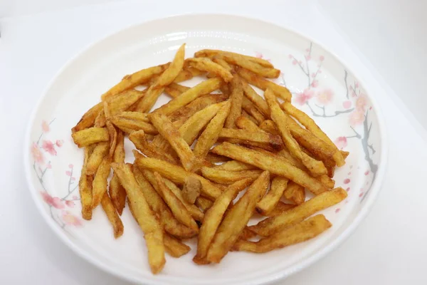 Tasty Healthy French Fries Stock Plate — Stock Photo, Image