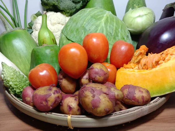 Green Fresh Healthy Vegetable Stock Market — Stock Photo, Image