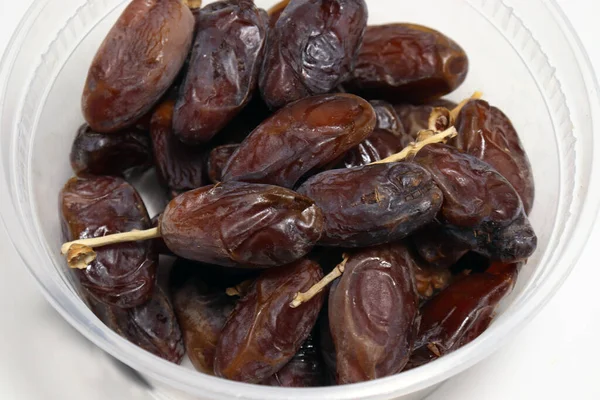 Tasty Healthy Dates Stock Bowl Eat Ramadan — Stok fotoğraf