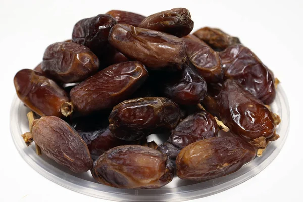 Tasty Healthy Dates Stock Bowl Eat Ramadan — Stok fotoğraf