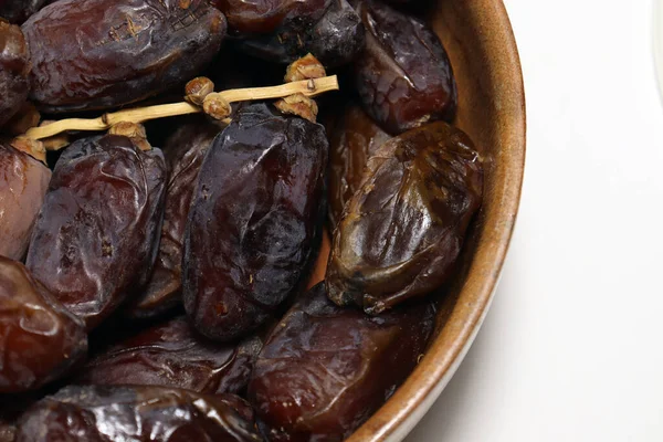 Tasty Healthy Dates Stock Bowl Eat Ramadan — Photo