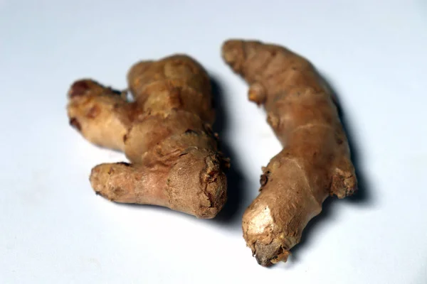 Bouillon Gingembre Sain Épicé Sur Fond Blanc Vendre — Photo