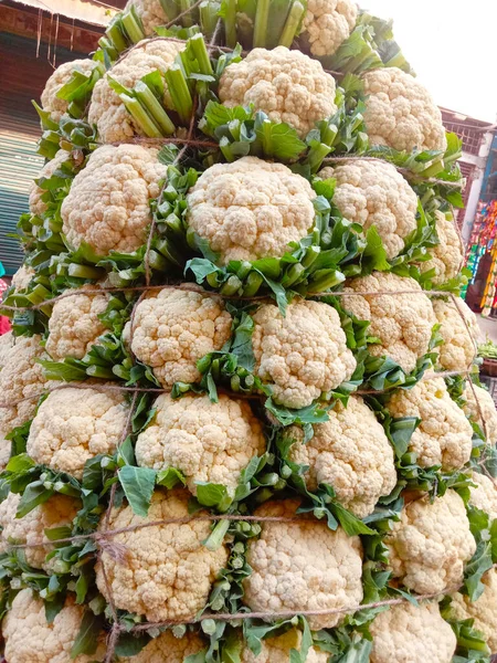 Segar Lezat Dan Sehat Cauliflower Stok Toko — Stok Foto