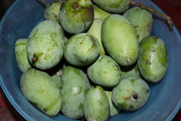 Köstliche Und Gesunde Testy Grüne Reife Mango Lager Auf Shop — Stockfoto