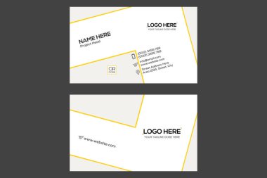 gray and orange colored vector simple business card