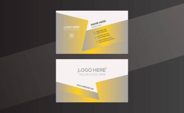 turuncu ve gri renkli kartvizit tasarımı herhangi bir şirket kullanımı için