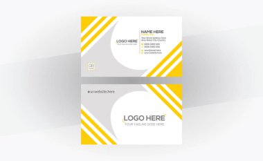 turuncu ve gri renkli kartvizit tasarımı herhangi bir şirket kullanımı için