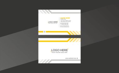 turuncu ve gri renkli kartvizit tasarımı herhangi bir şirket kullanımı için