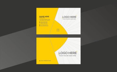 turuncu ve gri renkli kartvizit tasarımı herhangi bir şirket kullanımı için