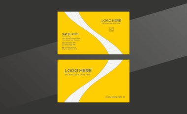 turuncu ve gri renkli kartvizit tasarımı herhangi bir şirket kullanımı için
