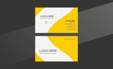 turuncu ve gri renkli kartvizit tasarımı herhangi bir şirket kullanımı için