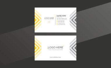 turuncu ve gri renkli kartvizit tasarımı herhangi bir şirket kullanımı için