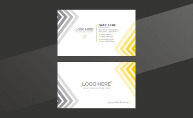 turuncu ve gri renkli kartvizit tasarımı herhangi bir şirket kullanımı için