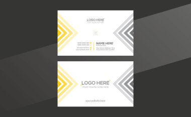 turuncu ve gri renkli kartvizit tasarımı herhangi bir şirket kullanımı için