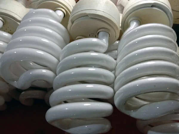 white colored energy bulb stock on night