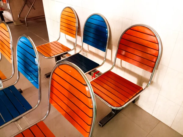 Multiple Colored Chair Stock Hospital Patient Wetting Room — Stock Photo, Image