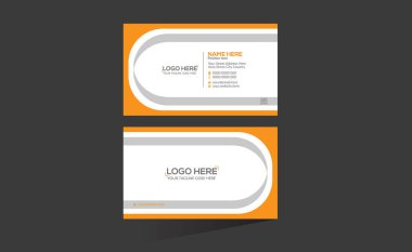 turuncu renkli stil vektör kartviziti tasarımı